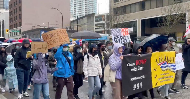 Over 500 international students protested BC’s changes to immigration policy