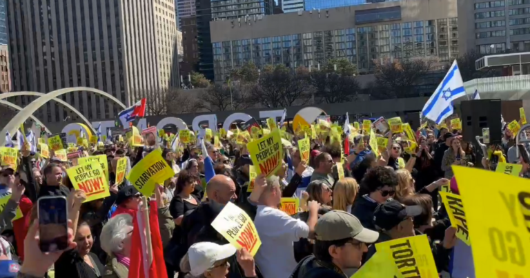 Thousands flock to Toronto rally demanding release of Israeli hostages in Gaza