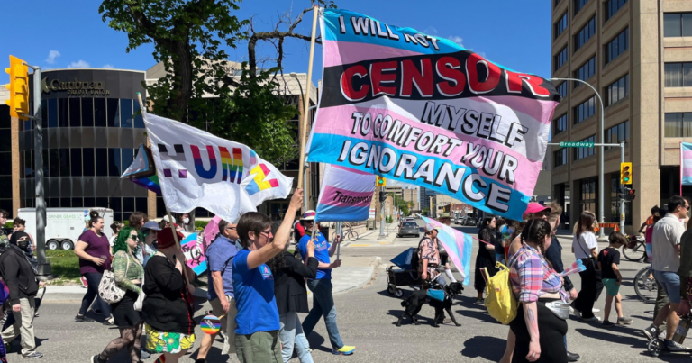 Winnipeg Pride parade blockaded by pro-Palestinian queer activists 