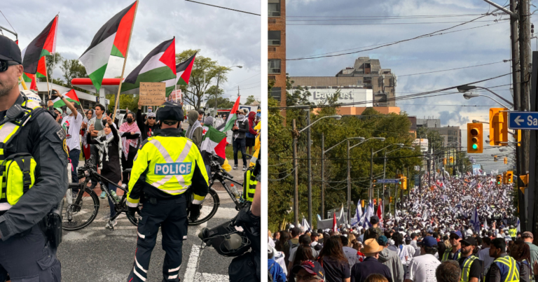Thousands rallied in support of Israel in Toronto; six arrests were made