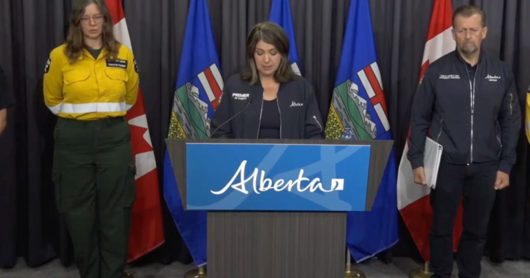 “Worst nightmare for any community”: Danielle Smith chokes up discussing Jasper fire