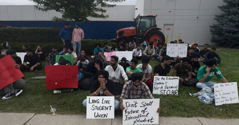 Ratio’d | Brampton international student protest gets heated