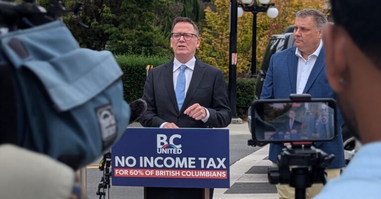BC United promises to eliminate income taxes for 60% of British Columbians 
