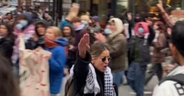 Montreal police investigating cafe franchisee who gave Nazi salute at pro-Palestine protest