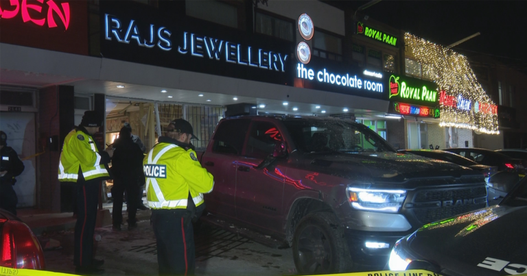 Jewellery store robberies involved cars crashing through storefront