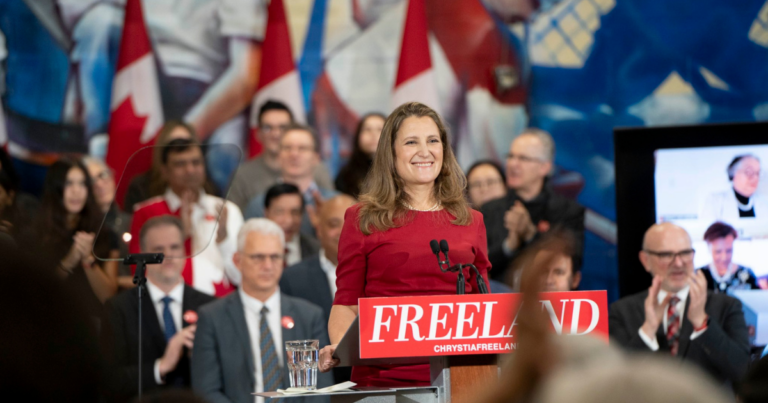 Chrystia Freeland campaigning against capital gains hike she implemented