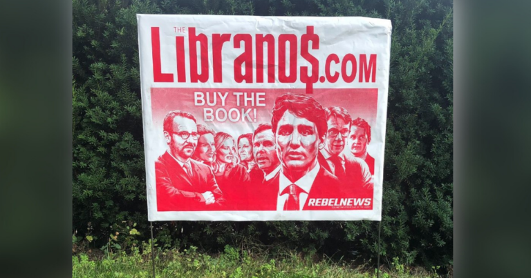 Court upholds Elections Canada fine against Ezra Levant’s anti-Trudeau book lawn signs